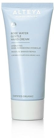 Alteya Organic Organic Rose Water Gentle Hand Cream - 90 ml - Certified Organic - Fast absorbing hand treatment with Rosa Damascena Hydrolat - Hydrating, Moisturizing, Repairing