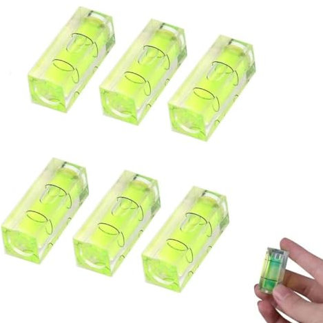 Platz Mini Wasserwaage, Bubble Small Level, Mini Bubble Spirit Level, Wasserwaage Libelle für Camping,Kameras,Stationäre Bilder Verwendet Werden (15 × 15 × 40 MM, 6 Stücke)