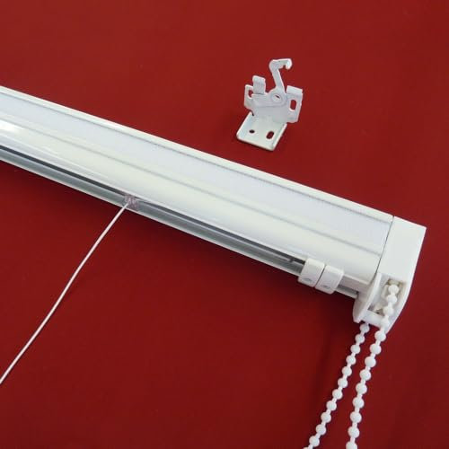 Raffrollotechnik Raffvorhangtechnik Raffrollo Faltrollo Technik - Breite 150 cm - geschlossene Kassette ohne Stoff mit Kettenzug rechts