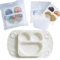 EasyMat Mini Portable Silicone Baby Suction Plate by EasyTots | Lid and Carry Case Included | Travel Friendly | Perfect Placemat for High Chair Feeding & Baby Led Weaning (Sprinkles)