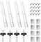 Lot de 4 Rail de Guidage Scie Sur Table, Rails Aluminium T Track de 400 mm, M8, M6 Rail en T Avec Accessoires Complets pour Outil de Travail du Bois