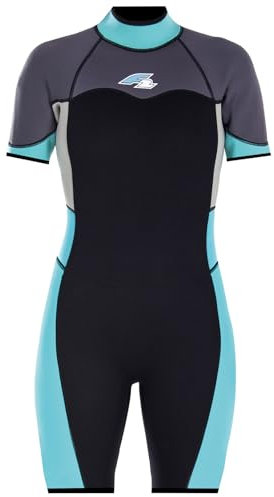 F2 Damen Neopren Anzug Gipsy - Shorty 3/2 mm M Türkis 2024/25