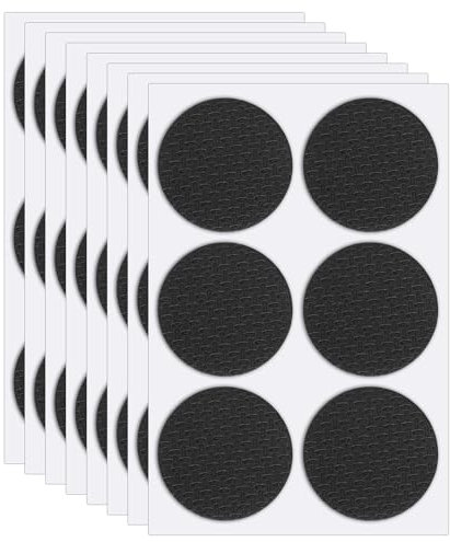 48 Stück Möbelgleiter Anti Rutsch Pad Selbstklebend Möbelstopper Runde Anti Rutsch Bodengleiter (40MM, Schwarz)
