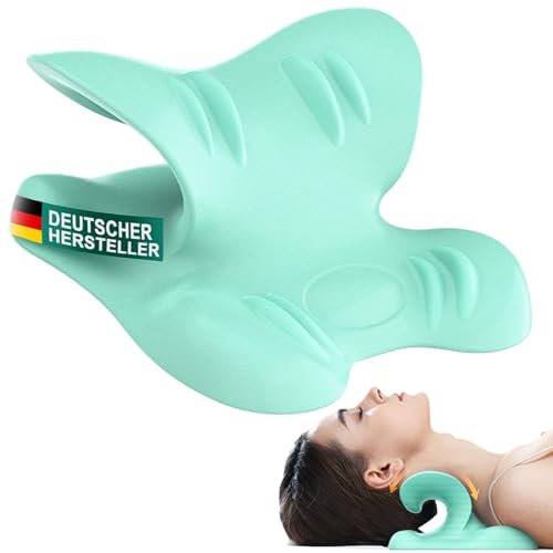 OMH nutrition OH MY HEALTH Nackenstrecker Nackenrolle orthopädisch Schulter Relaxer Nackendehner tragbares zervikales Traktionsgerät Nackentrainer Kissen