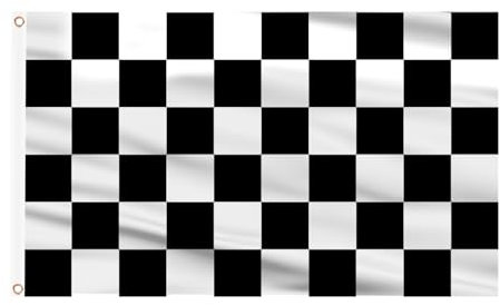 AhfuLife Bandiera a Scacchi F1, 1 Pezzi 90x150 cm Bandiera da Corsa Nera e Bianca con Occhielli in Ottone, Decorazioni per Interni Esterni, Garage, Bar, Eventi Sportivi e Party Automobilistiche(1PCS)
