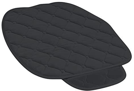 Mikinona Praktische Auto Sitzauflage Winter üsch Sitzpolster Wärmeschutz Für Autositz Universelle Sitzschoner Für PKW Schwarze Farbe Komfortabler Sitzschutz