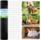 Thealyn Garden Wire Mesh 5FT x 50FT(1.52M x 15.2M) for USE 6 FT Fence Post, 5cm x 7.5cm Holes, Hot-Dipped Mesh Fencing, 2mm PVC Coated Welded Wire Fence Welded Cage Poultry Netting for Garden, Coops