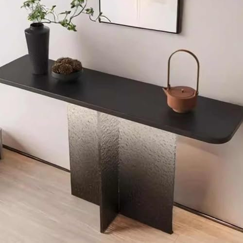 SXSYTR Consolle Ingresso Tavolo Consolle in Legno Tavolo Console Moderno Tavolo Consoles Stretto Tavolinos da Divano Tavolino Tavolos Salotto Mobile(Black,100cm/39.4in)