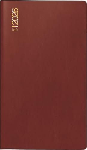 rido/idé Taschenkalender Mod. TM 12 2026 | A6, Kunststoff, bordeaux