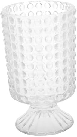 Healifty Vase Verre Transparent sur Pied Vase Décoratif Européen Verre Épais pour Centre De Table Bureau Et Mariage pour Fleurs Ou Plantes Hydroponiques