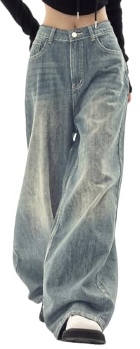 EMMIOL Damen modern/enganliegend Addg171bo | Weiche und bequeme Jeans für Damen mit 5 Taschen, Basic in voller Länge, Denim, lockere Passform