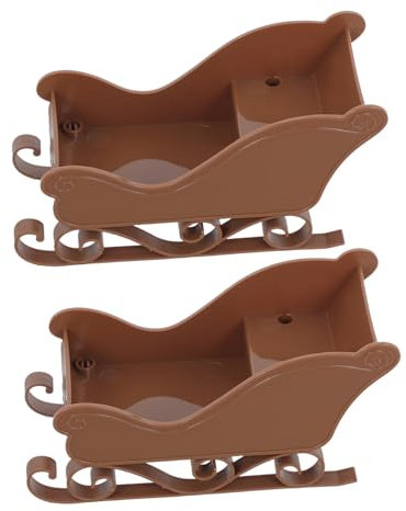 MUCKLILY 2piezas Decoración De Navideño Cesta De Plástico Forma De Expositor para Fiestas Navideñas para Decorar Comedor y Cocina