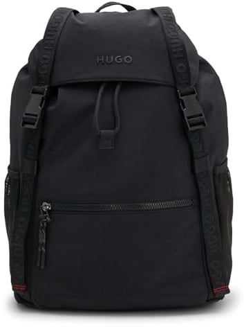HUGO Rucksack Freizeitrucksack mit Laptopfach Marsel Backpack Black schwarz