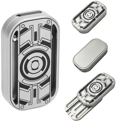 7JI Fidget Toys Metall, Slider Spielzeug für Erwachsene,Arbeit, Studium | Magnetisches Push Karte, Dekompression Zappelspielzeug Stressabbau, Geschenk für ADHS, Angststörungen, Autismus