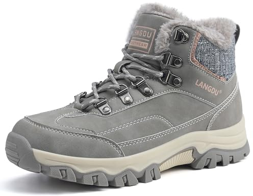 LANGDU Stivali Donna Invernali Stivaletti da Neve Scarpe Inverno 37-42EU