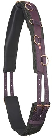 Imperial Riding Longiergurt „IRH Deluxe Extra“, ergonomische Formgebung mit Widerristfreiheit und Metallringen, Bordeaux-Bordeaux, Pony