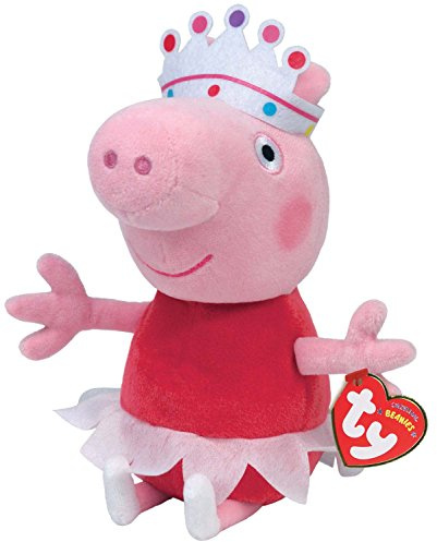 TY Unisex Kuscheltier Rosa Peppa Ballerina 15 cm Plüschtier Glubschis