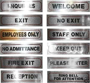 eCobbler Stick on sign for home or business 17x4cm - Ring Bell For Attention
