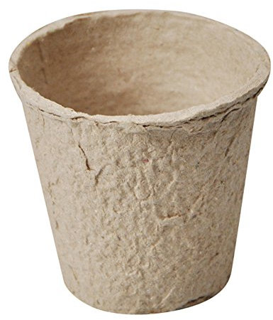 Kingfisher PPOTSR 8 cm/3-Inch Round Bio Degradable Peat Pots - Beige (Pack of