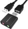 Sabrent Aluminum USB External Stereo Sound Adapter for Windows and Mac. Plug and play No drivers Needed [Black] (AU-EMCB)