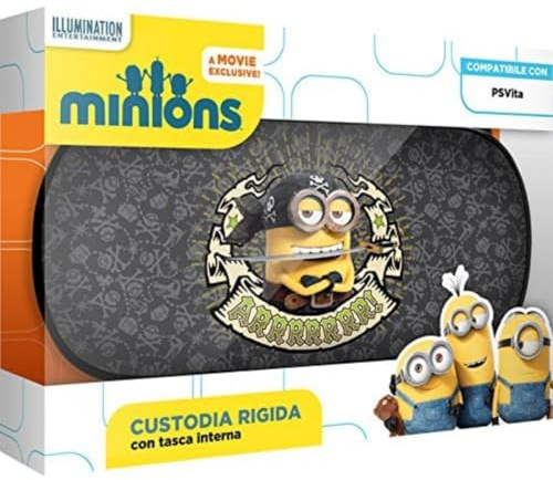 X-Joy PsVita 53824 Minions Schutzhülle Schwarz Gelb Hart Reißverschluss 1 Fach PS Vita Kompatibel