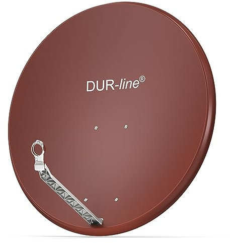 DUR-line Select 85cm x 90cm Alu Satelliten-Schüssel Rot - [ Test SEHR GUT *] Aluminium Sat-Spiegel