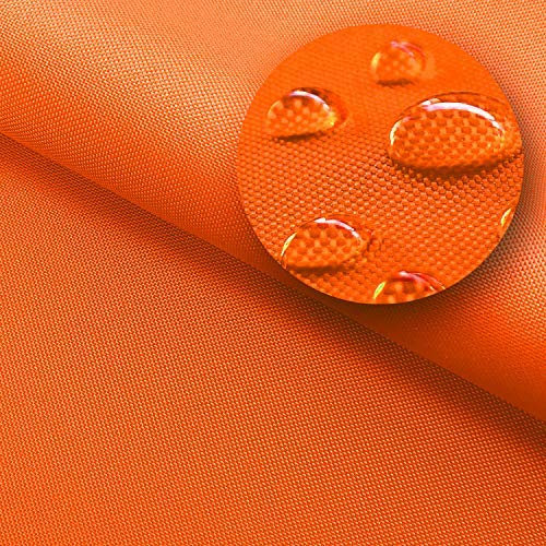 NOVELY® Oxford Sunset 420D - UV-Beständiger Polsterstoff - Wasserdichter Outdoor-Stoff - Polyester Möbelstoff - Pflegeleichte Meterware 1lfm | Farbe: 18 Orange