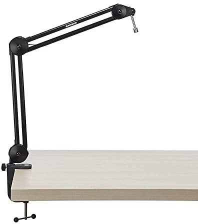 Samson MBA38-38 Brazo de micrófono para podcasting y transmisión (MBA38), color negro