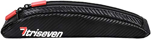 TriSeven Rahmentasche Fahrrad aus Carbon - Fahrradtasche Rahmen - Oberrohrtasche - Top Tube Bag - Bikepacking - Rennrad Zubehör - Ebike Zubehör Männer - Lenkertasche - Oberrohrtasche