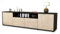 Stil.Zeit TV Schrank Lowboard Arianna, Korpus anthrazit matt, Front Holz-Design Zeder (180x49x35cm), mit Push-to-Open Technik