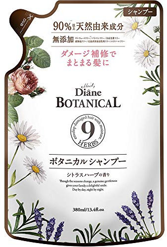 Moist Diane Botanical Hair Shampoo 380ml - Moist Relax - Refill (Green Tea Set)