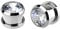 Briana Williams 1 Paar Edelstahl Ohr Plugs mit Stein Silber Ohr Tunnel Expander Set Piercing Schmuck(3-12mm)