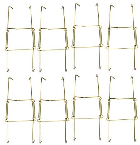 sourcing map Plate Hanger, 6-inch U Type Zinc Plated Invisible Wall Decorative Hooks with Tip Protectors, 8 Pcs