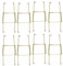 sourcing map Plate Hanger, 6-inch U Type Zinc Plated Invisible Wall Decorative Hooks with Tip Protectors, 8 Pcs