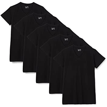 berydale Damen Bd158 T-Shirt, Schwarz-5, L (5er Pack)