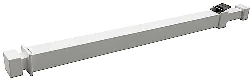 Ideal Security BK111W - Barra di sicurezza per porte o finestre con serratura a prova di bambino, regolabile, colore bianco, da 15,7 a 67,9 cm