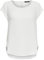 ONLY Damen Einfarbige Kurzarm Bluse Basic Rundhals Ausschnitt Blusen T-Shirt Blouse Oberteil ONLVIC,Weiß,44