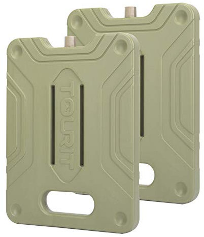 TOURIT Paquete de Hielo de Larga duración para refrigeradores, Bloque de Hielo Reutilizable para lonchera, Paquetes refrigeradores Recargables para Camping, Playa, picnics, Pesca y más (Juego de 2)