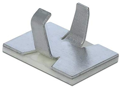 Delock Kabelklemme selbstklebend Aluminium 10 Stück
