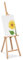 Relaxdays Cavalletto, Regolabile, Grande, Autoportante, per Bimbi e Adulti, Legno, Altezza 128 cm, Treppiede, Naturale, 128 x 40 x 67 cm