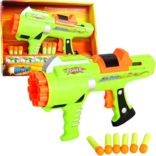MalPlay Pistole für Kinder, Blaster Pistole mit 10 Schaumstoffpfeilen | Geburtstag Geschenk Jungs Mädchen ab 3 Jahren