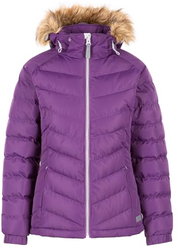 Trespass Nadina Women's Padded Hooded Casual Jacket in Dark Vine - Size 10