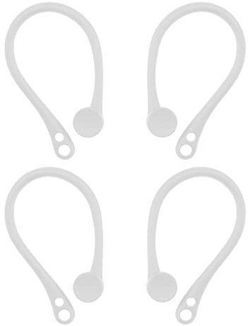 eMagTech 2 Paar Kopfhörer Ohrbügel Anti-Lost Ohrhaken Schutzhalterungen kompatibel mit AirPods 1 2 3 Pro für Outdoor Aktivitäten Sport Weiß