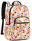 Leaper Wasserfeste Floral Rucksack Reisetasche Taschen Satchel, weiße Sonnenblume, Large-15.6, Daypack Rucksäcke