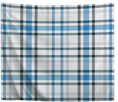 A.Monamour Tapisserie Tenture Murale Tissu À Carreaux Écossais Motif De Tissu De Tartan Tissu Mandala Hippie Décoration Murale pour Salon Chambre Dortoir 102x153cm
