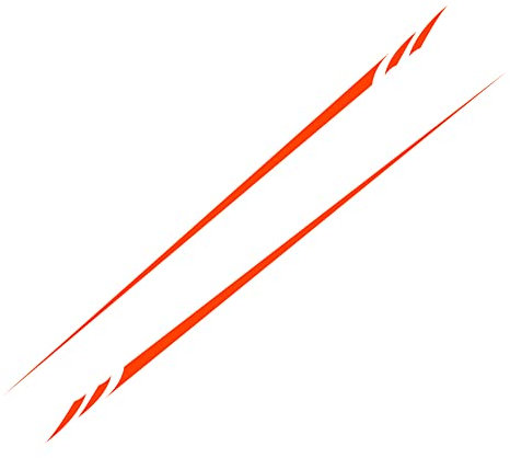 Auto Karosserie Seitenaufkleber, MoreChioce 2 Stück Sport Racing Streifen Aufkleber Selbstklebende Autotür Seitenschweller Aufkleber Selbstklebend Sportstreifen Vinyl Aufkleber Sticker,Glanz Orange