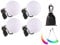 Kellegour LED-Poi-Set, 4 Stück, Gummi, 7.7 cm Durchmesser, Regenbogenfarben, Strobe-Effekt, Soft Spinning POI Spielzeug Set, für Kinder & Profis