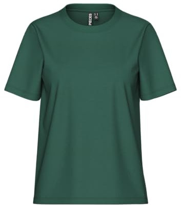PIECES Pcria SS Solid Tee Noos BC T-Shirt, Trekking Green, XL Femme