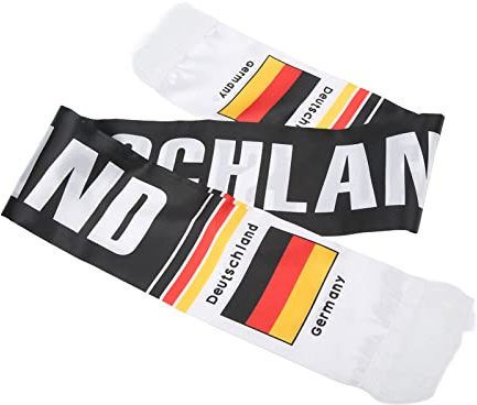 Naroote WM-Fußballschal 2022, Polyester, 1, Lang, Intimes, WM-Schal, Schönes Aussehen für Zuhause (Deutschland)