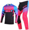 Willbros Motocross Jersey und Hose Set Anzug Offroad MX Enduro MTB Motorrad Mountainbike Fahrrad Rennen Frauen Rosa (Jersey S Pants 30)